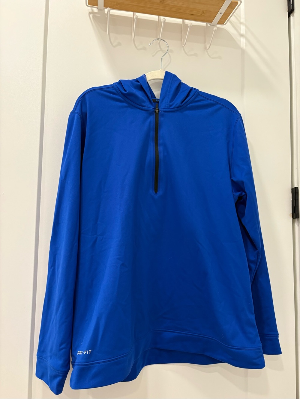 Nike Royal Blue Half-Zip Hooded Performance Pullover